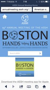 69th American society of Hand Surgery Annual congress@Boston ボストン 第69回アメリカ手外科学会 BOSTON 69th ANNUAL MEETING OF THE ASSH